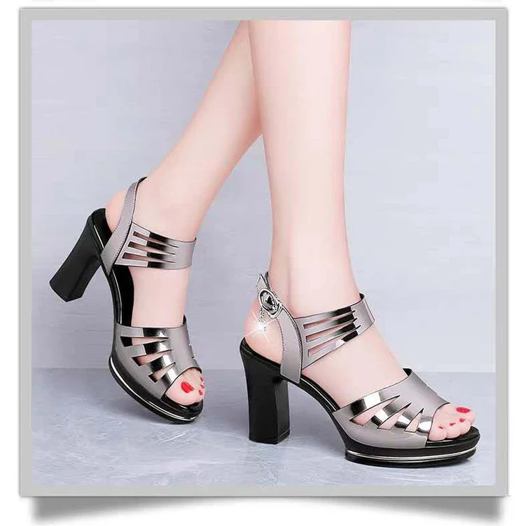 Fish Mouth Shoes Rome Waterproof Platform Women - Image 5