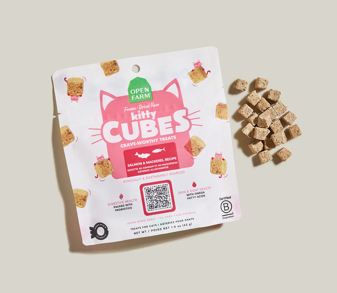 Open Farm Salmon & Mackerel Kitty Cube Treats for Cats - Image 5