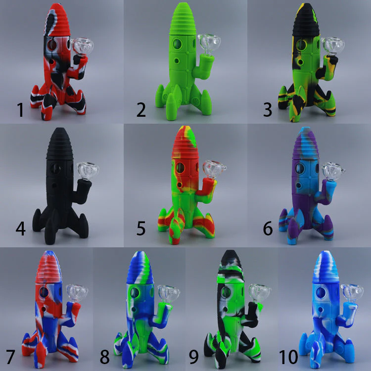 Silicone Hookah Astronaut Rocket Smoking Pot - Image 7